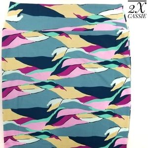 2X LULAROE CASSIE SKIRT